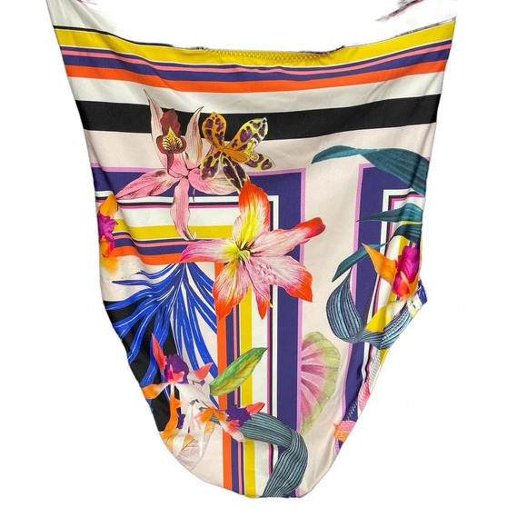 Trina Turk Treasure Cove Bandeau One Piece Swimsuit Size US 6 - Picture 7 of 9